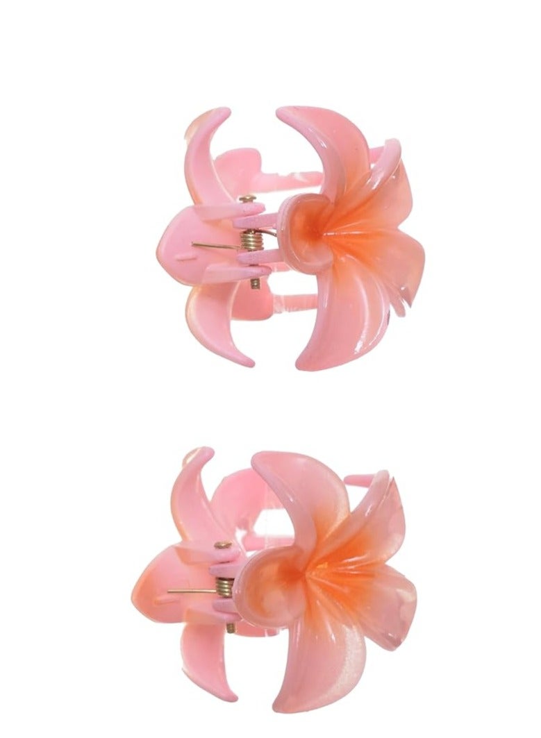 Generic Plastic Clip Tuk Set With Two Piece Rose Design - Image 1