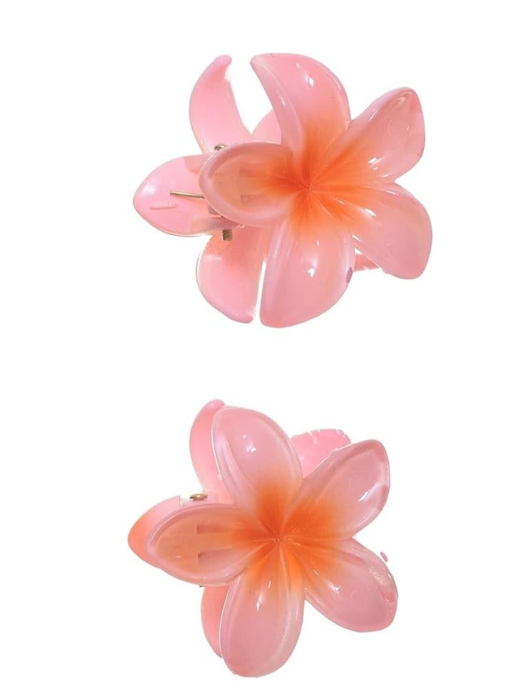 Generic Plastic Clip Tuk Set With Two Piece Rose Design - Image 2