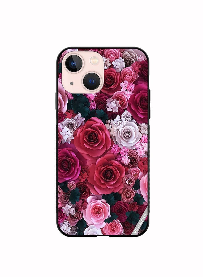 VR CREATIVE Protective Case Cover For Apple iPhone 13 mini Rose Flower Design Multicolour - Image 1