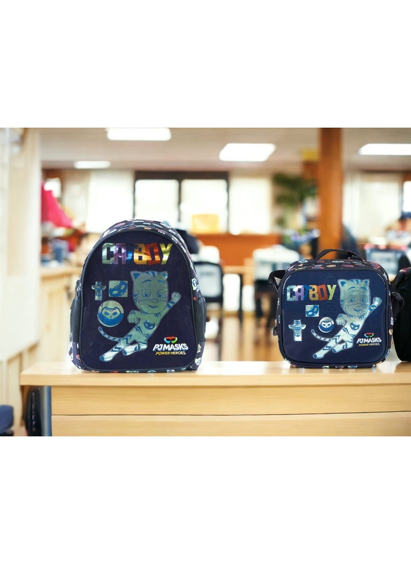 Me Çanta Me Bag Pj Masks Power Heroes Boys Kindergarten Bag and Lunch Box  - Image 1