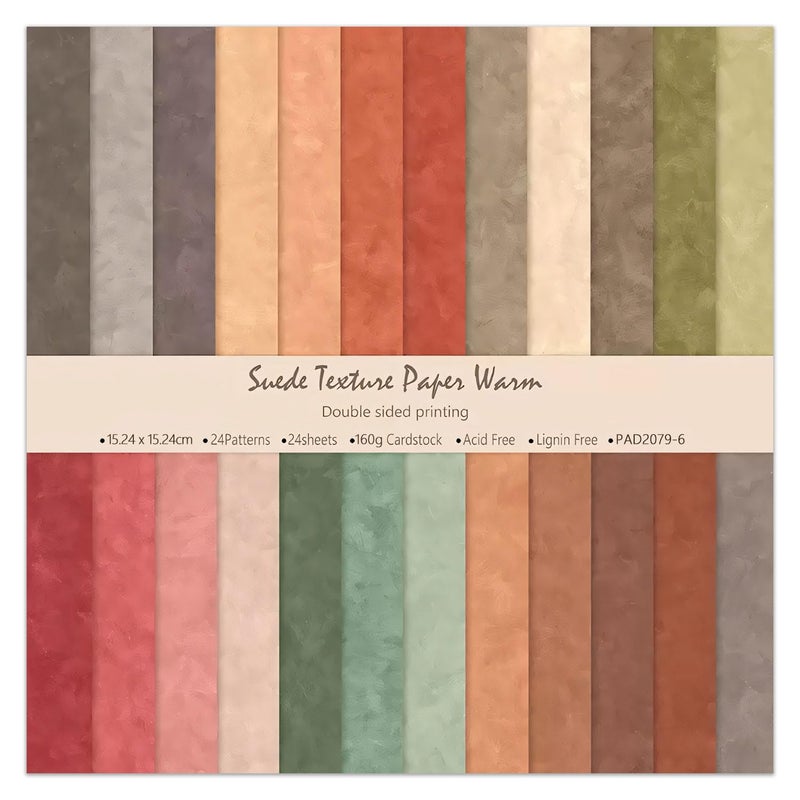 EAMOTOL 6x6 Inch Colorful Scrapbook Paper Pad- 24 Sheets Double Sided for Journaling DIY Cards Decor Gifts Crafts Wrapping Decorative Collage Folded Materials Photo Album - Image 1