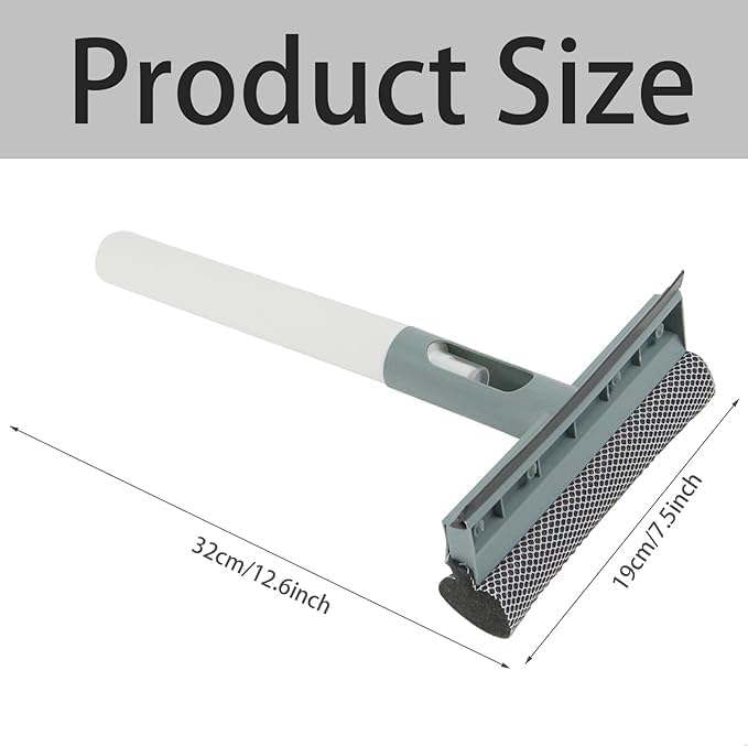 GION MultiFunctional Window Glass Cleaning Tool Disassemble Rod Window Cleaner Scraper Sponge Squeegee Wiper with Water Spray Bottle 1Pcs - Image 3