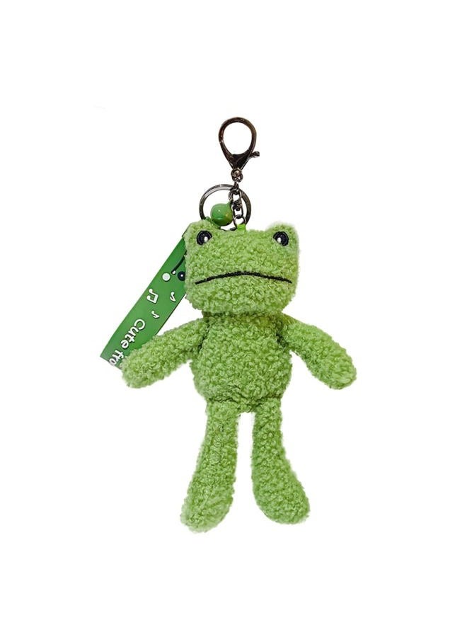 Zitokin Cute Frog Keychain for Backpacks, 8" Inch Frog Plush Keychain Purse Charms for Girls Women - Image 1