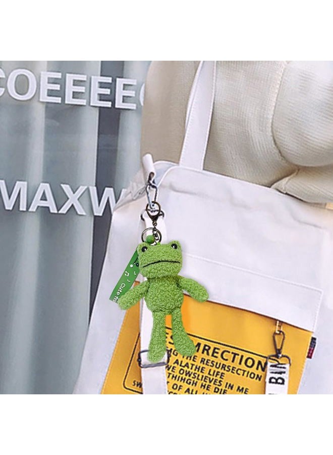 Zitokin Cute Frog Keychain for Backpacks, 8" Inch Frog Plush Keychain Purse Charms for Girls Women - Image 2