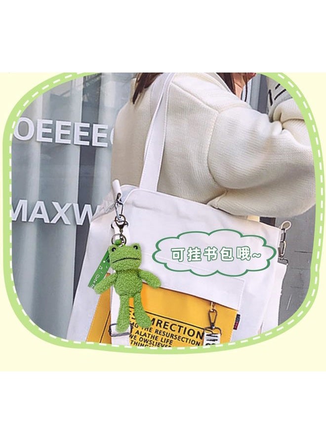 Zitokin Cute Frog Keychain for Backpacks, 8" Inch Frog Plush Keychain Purse Charms for Girls Women - Image 4