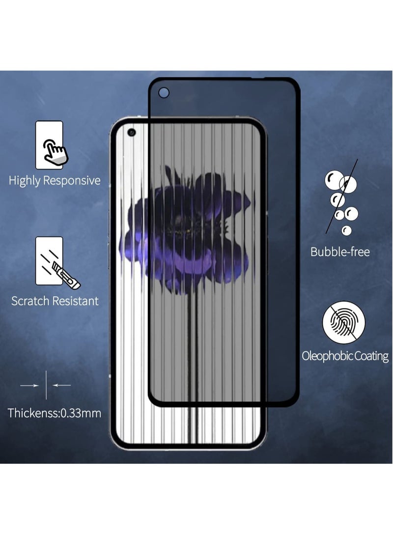 DUSALA For Nothing Phone 1 Privacy Screen Protector Anti-Spy Tempered Glass Film 9H Hardness Scratch Resistant Bubble Free Anti Spy Tempered Glass Screen Protector for Nothing Phone (2 Packs) - Image 3