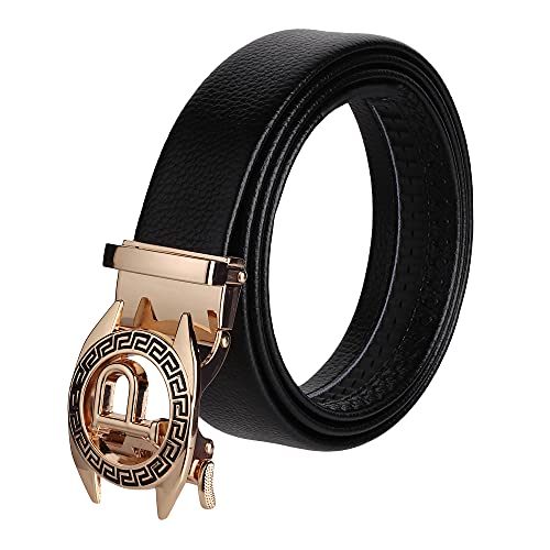 ZORO mens belt, PU leather belt for men, alphabet letter A B G N M R S T V (Black 84-P) - Image 1