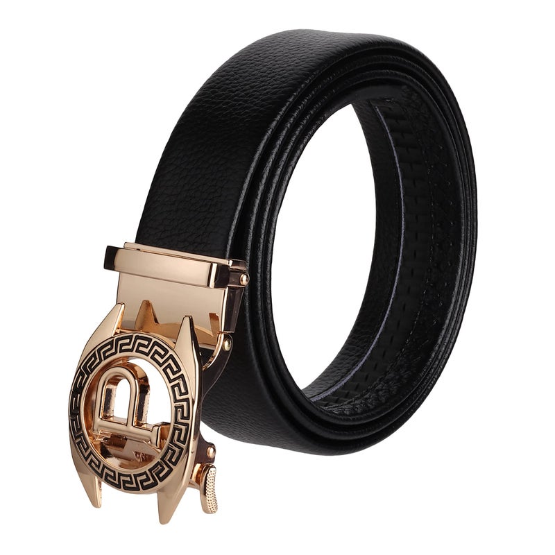 ZORO mens belt, PU leather belt for men, alphabet letter A B G N M R S T V (Black 84-P) - Image 5
