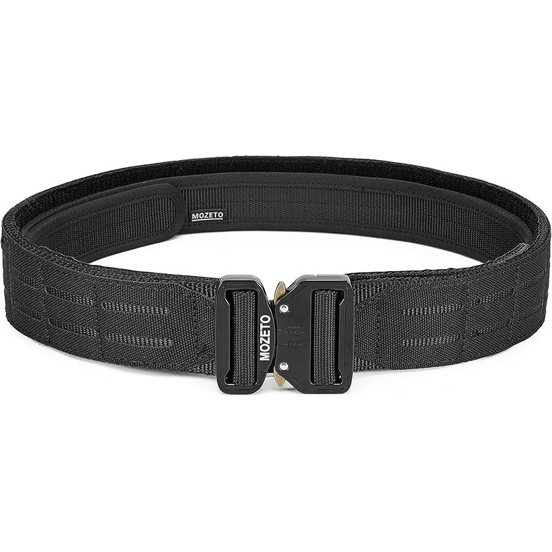 MOZETO Molle Battle Belt, 2 Battle Belts Tactical War Combat Quick Release Law Enforcement Duty Belts for Men - Image 1