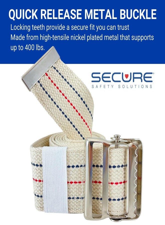 Secure Safety Solutions Gait Belt for Seniors, 60 Inch, Metal Buckle - Image 3