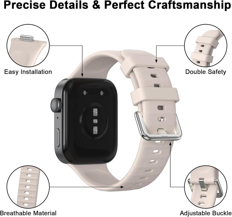Demark Silicone Band for Huawei Watch Fit 4/Fit 3/Fit 4 pro Strap(Not for Watch Fit/Fit2) Lightweight Sport Wristband Intended for Huawei Watch Fit 3/4/4 pro - Image 2