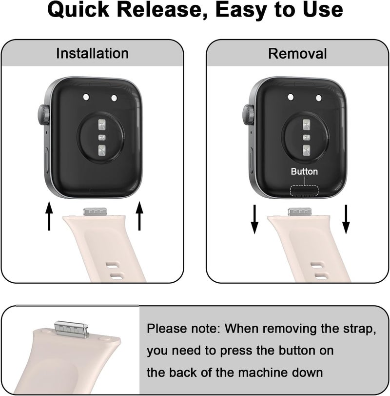 Demark Silicone Band for Huawei Watch Fit 4/Fit 3/Fit 4 pro Strap(Not for Watch Fit/Fit2) Lightweight Sport Wristband Intended for Huawei Watch Fit 3/4/4 pro - Image 3