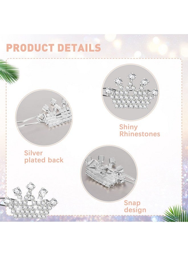 Reginary 9 Pieces Dog Tiara Crown Hair Clips Pet Crystal Rhinestone Barrette Clips for Dog Puppy Ear Clear Doggie Crown Pet Grooming Hair Accessories for Pet Girl, 9 Styles(Vivid Style) - Image 3