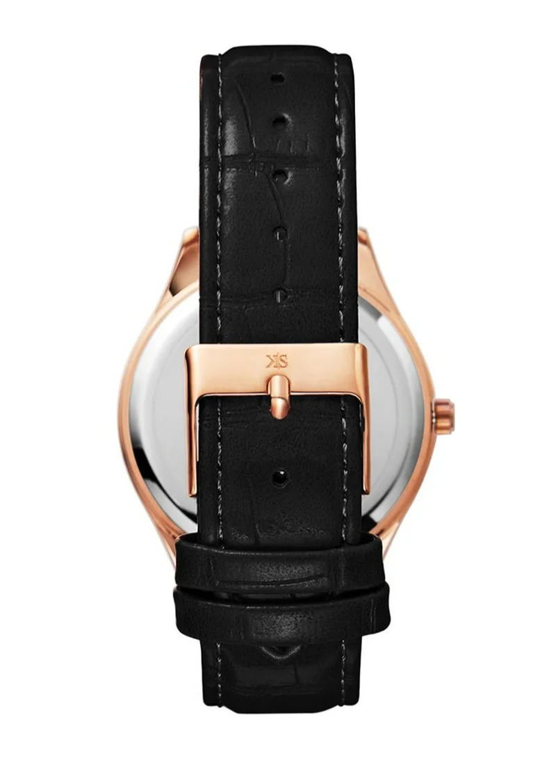 كينيث سكوت Kenneth Scott Men's Quartz Movement Watch, Analog Display and Polyurethene Strap - K22014-RLBB, Black