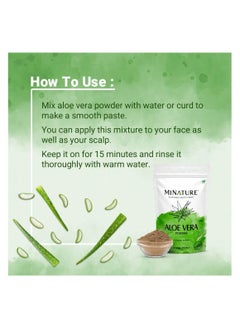 minature 100% Organic Aloe Vera Powder USDA CERTIFIED by mi nature - 8 OZ / 227 g / 1/2 lb | Aloe Barbadensis | Vegan | Non GMO  - Image 3