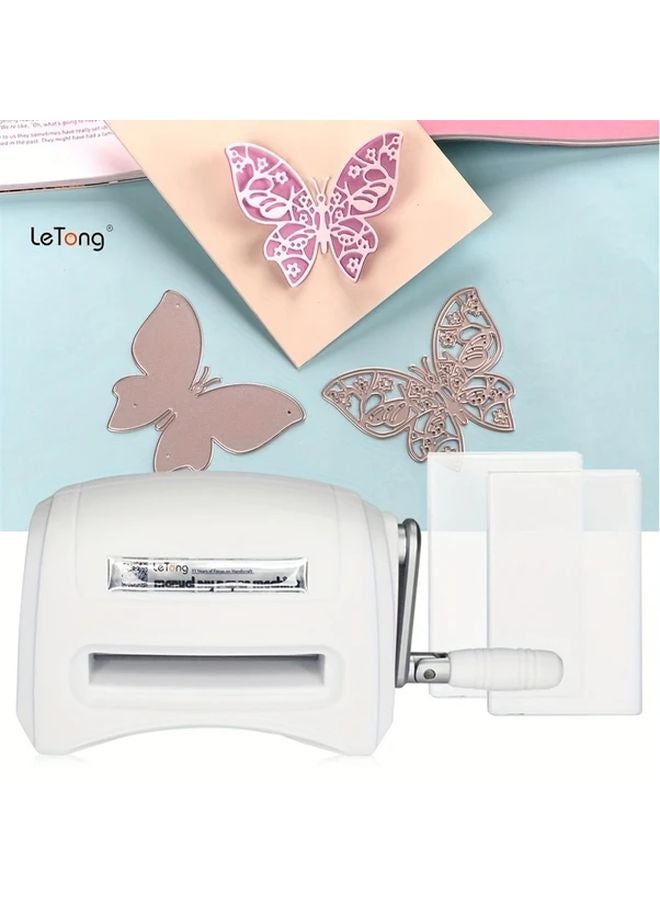 طقم آلة القطع اليدوي الأبيض والتذهيب للقطع اليدوي لصنع بطاقات سكرابوكينغ DIY - Image 2