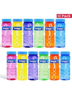 JOYIN 12 Pack Bubble Bottles (4Oz Bubbles Solution) Bubbles Party Favors For Kids Bubbles Wand Bulk Assorted Colors Large Bubble Kit Toddler Summer Outside Toys Summer Gift For Kids  - Image 3