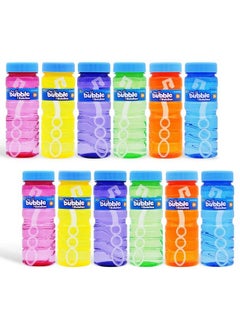 JOYIN 12 Pack Bubble Bottles (4Oz Bubbles Solution) Bubbles Party Favors For Kids Bubbles Wand Bulk Assorted Colors Large Bubble Kit Toddler Summer Outside Toys Summer Gift For Kids  - Image 2