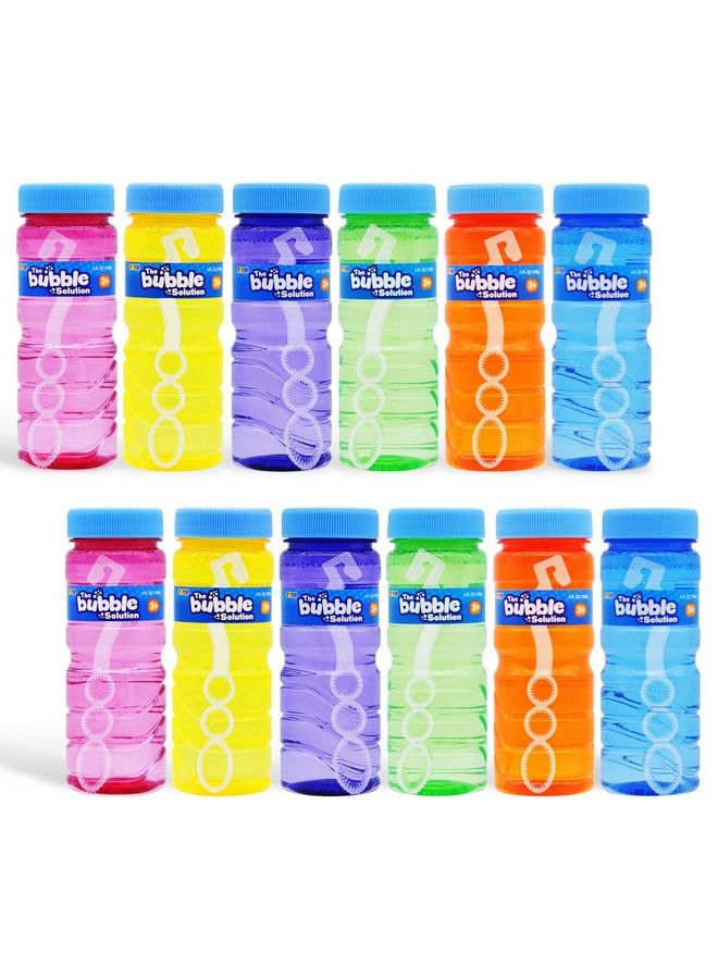 JOYIN 12 Pack Bubble Bottles (4Oz Bubbles Solution) Bubbles Party Favors For Kids Bubbles Wand Bulk Assorted Colors Large Bubble Kit Toddler Summer Outside Toys Summer Gift For Kids - Image 2
