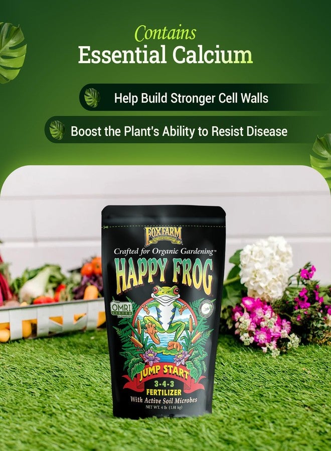 Fox Farm Happy Frog Garden Jump Start Soil Dry Plant Fertilizer Mix for Transplants and Re-Potted Containers with Beneficial Fungus, 4 Pound Bag (FX14670) - Image 3
