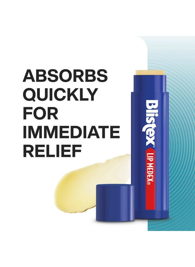 Blistex Lip Medex Stick 3 Count, 0.15 Oz. Medicated Relief With Soothing Relief, Stocking Stuffer & Holiday Christmas Gift  - Image 1