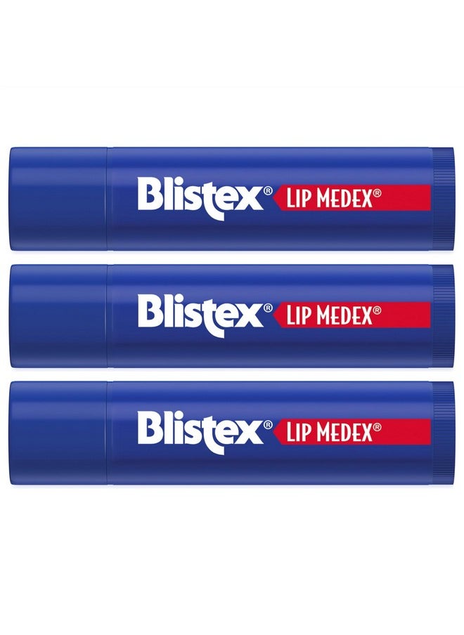 Blistex Lip Medex Stick 3 Count, 0.15 Oz. Medicated Relief With Soothing Relief, Stocking Stuffer & Holiday Christmas Gift  - Image 2