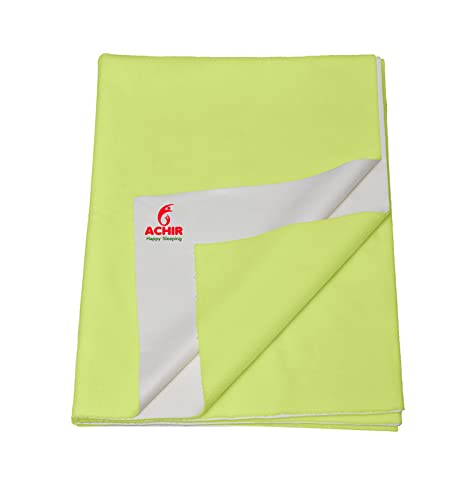 ACHIR Waterproof Cotton Dry Sheet/Bed Protector/Absorbent Mat Small, 50 cm x 70 cm, Mint Green - Image 1