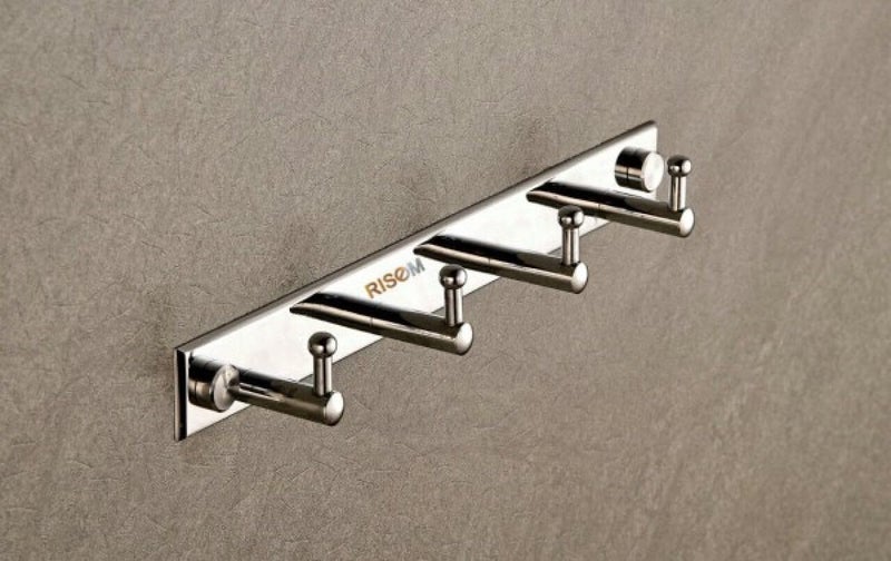 RiseOm Brass WallMounted Hanger for clothesTowel HookMultipurposeKtKt and Kju Designs 6 pins KitKat Hook - Image 1