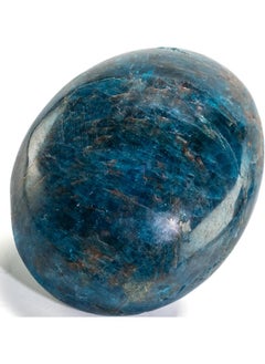 Kalifano KALIFANO Blue Apatite Palm Stone with Healing & Calming Effects - AAA Grade High Energy Apatito Azul Worry Stone - Reiki Crystal Used for Intuition  - Image 1