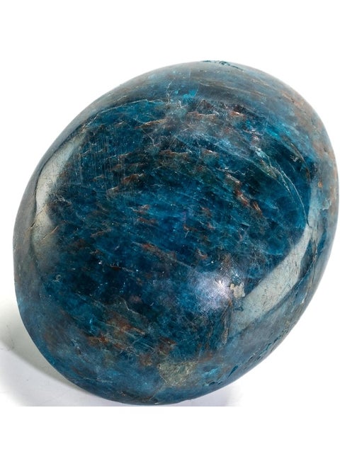 KALIFANO Blue Apatite Palm Stone with Healing & Calming Effects - AAA Grade High Energy Apatito Azul Worry Stone - Reiki Crystal Used for Intuition