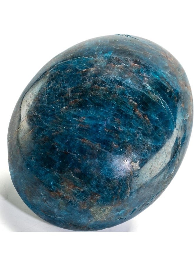 Kalifano - KALIFANO Blue Apatite Palm Stone with Healing & Calming Effects - AAA Grade High Energy Apatito Azul Worry Stone - Reiki Crystal Used for Intuition - Image 1