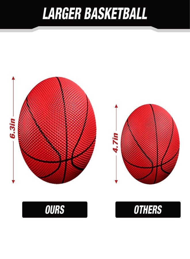 HYES 2 Player Basketball Game, Dual Shot Over The Door Mini Basketball Hoop Indoor with Scoreboard & LED, Basketball Toy Gifts for Kids Boys Girls Adults, Suit for Bedroom/Office/Outdoor/Pool, Black - Image 5