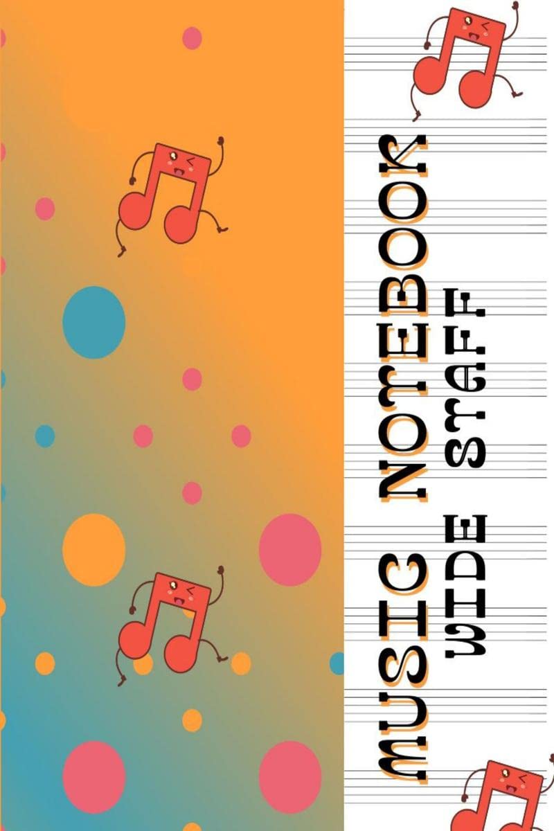 Music Notebook-Wide Staff : Wonderful Music Composition Notebook for Kids and Teens/Manuscript Paper Wide Staff (12 Staves Per Page) [Paperback] Riya Edwards
