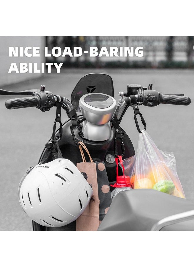 Rockbros ROCKBROS Bike Handlebar Hooks, Bike Hanger with Security Lock for Hanging Bags and Helmets, The Third Hand for Bicycle, Motorcycle, Wheelchair, Luggage, Scooter, Baby Stroller Hooks 2 Pack  - Image 3