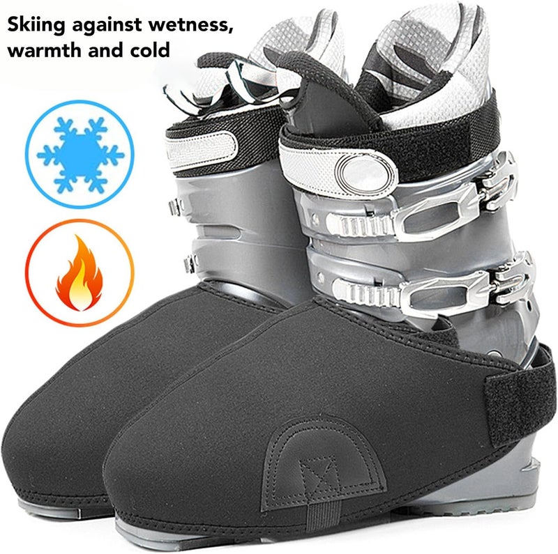 Dioche Adjustable Strap Ski Boot Covers, Keep Your Feet Warm and Dry with Protective Strap, Made of Neoprene and PU Leather, Great Xmas Gift for Skiers - Image 3