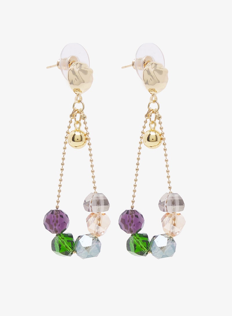 ELLA Jewel Multicolor Drop Down Earrings - Image 2