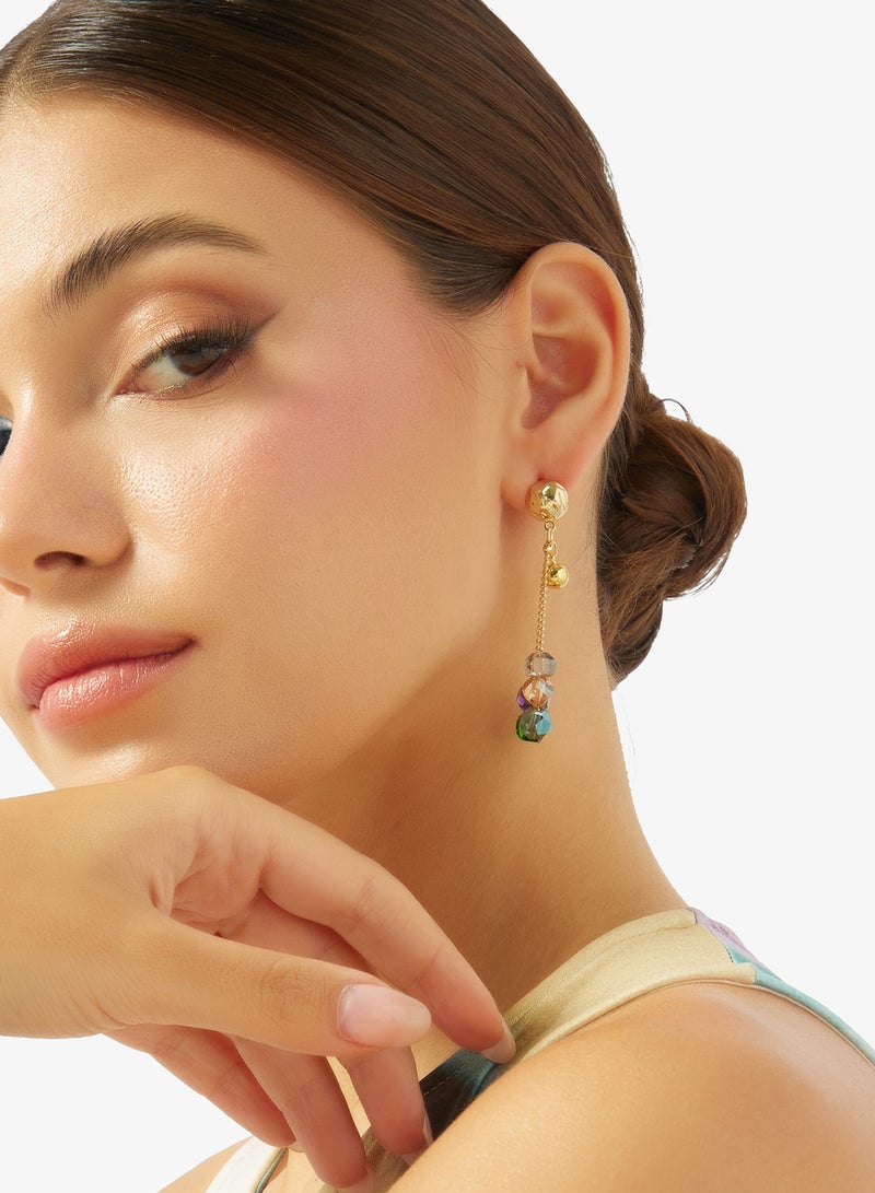 ELLA Jewel Multicolor Drop Down Earrings - Image 3