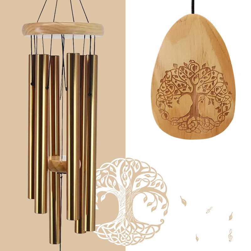 Astarin windchimes Outdoors with Engraved Lifetree30 Inch Memorial Wind Chime for OutsideSympathy Wind Chime for Loved OneOutdoor Wind Chimes for MotherBronze Wind Chimes