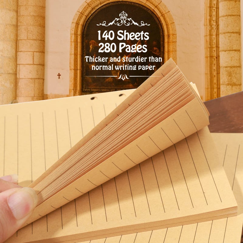 Purture Refill Paper, Loose Leaf Binder, College Ruled Notebook, A5 Lined Writing Paper, A5 Planner Inserts - 140 Sheets/280 Pages - Image 3