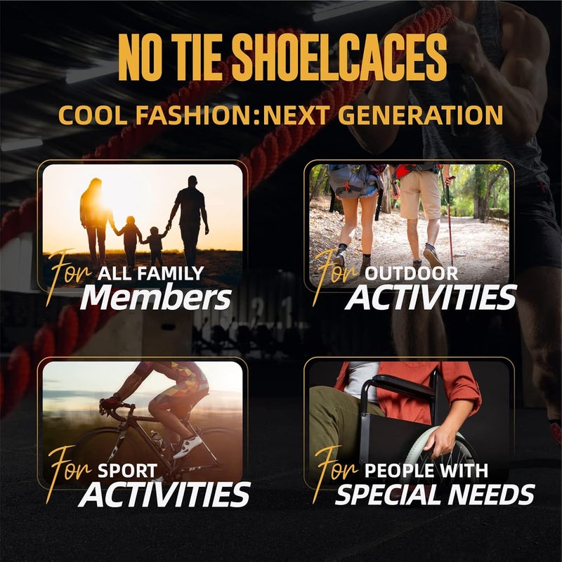 iLiveX No Tie Shoelaces - Elastic Shoe Laces - Lock Shoelaces for Sneakers - One Size Fits All for Adults and Kids - Image 4