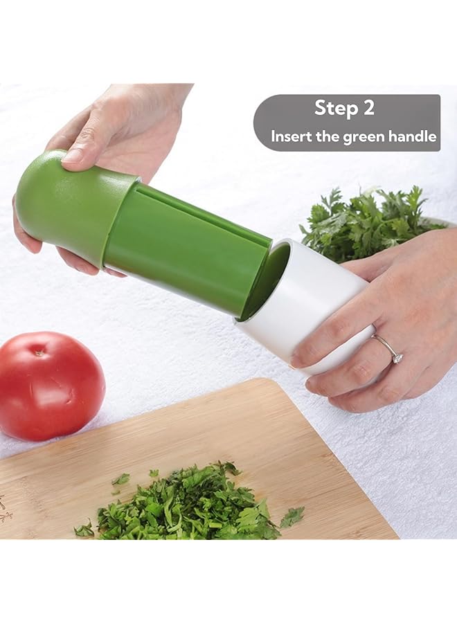 erorex Herb Grinder And Multi Functional Chopper Premium Coriander Chopper Rosemary Cutter Cilantro Slicer And Garlic Press Versatile Kitchen Tool For Efficient Fruit And Vegetable Cutting - Image 5