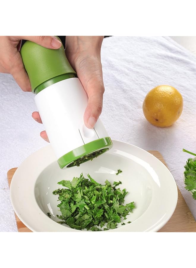 erorex Herb Grinder And Multi Functional Chopper Premium Coriander Chopper Rosemary Cutter Cilantro Slicer And Garlic Press Versatile Kitchen Tool For Efficient Fruit And Vegetable Cutting - Image 1