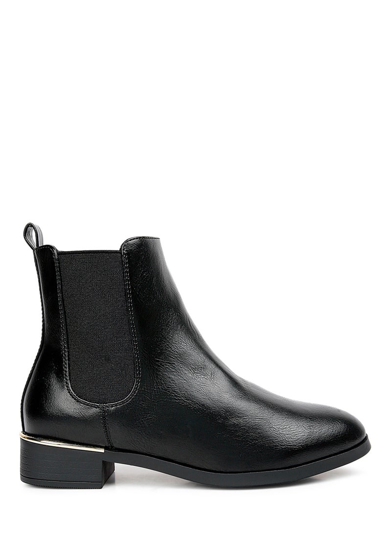 London Rag Winter Basic Ankle Boot in Black  - Image 1
