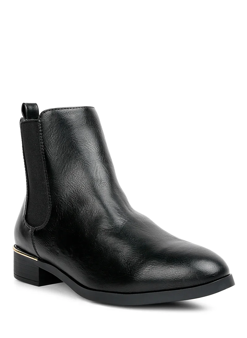 London Rag Winter Basic Ankle Boot in Black