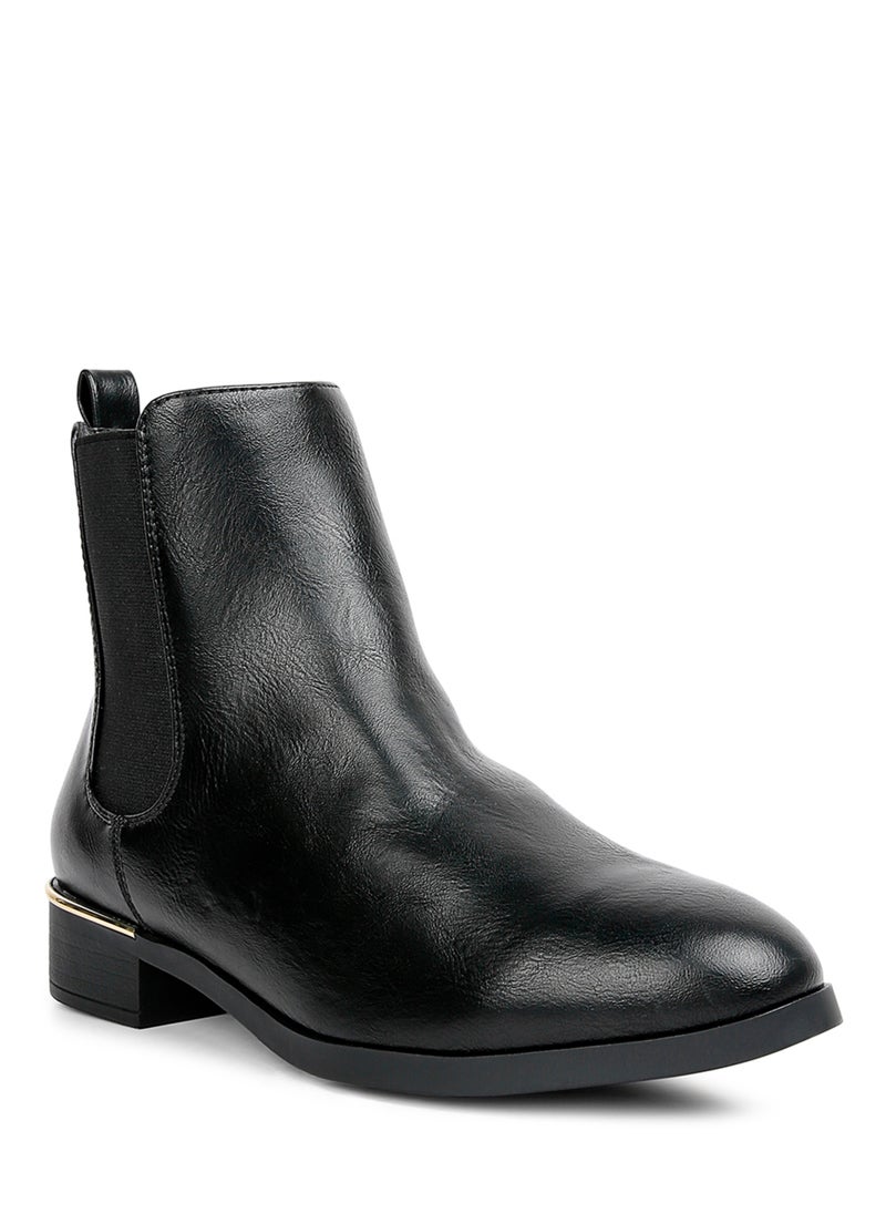 London Rag Winter Basic Ankle Boot in Black  - Image 2