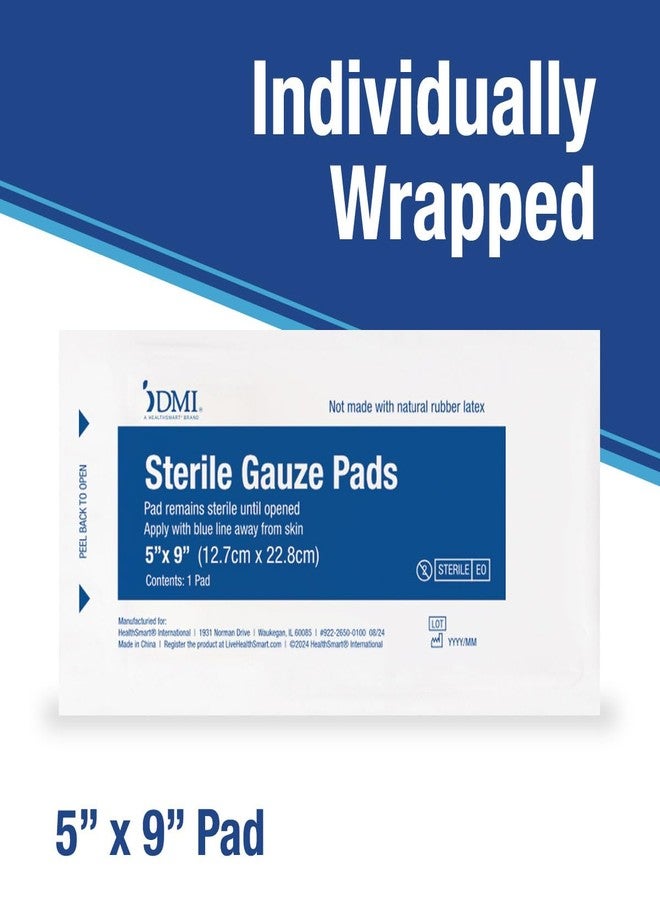DMI Sterile 20 Pack Abd Abdominal Combine Pads 5x9 Non-Stick Gauze Pads, Individually Wrapped-Highly Absorbent-Latex-Free, Wound Care Dressings Post-Surgery, First Aid Kits, Emts, Hospitals, Home - Image 2