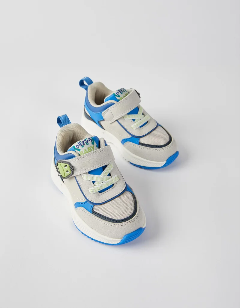 زيبي Trainers for Baby Boys 'ZY Superlight Runner', Grey/Blue