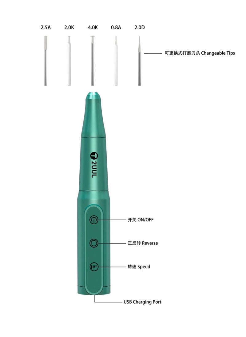 2UUL DA81 Rechargeable Polish Drill Pen for Phone Repair and Electronics Work - Image 3