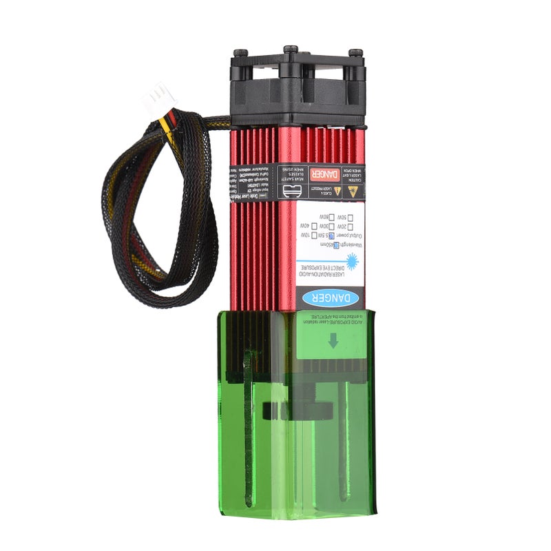 450nm 5.5W Module with Protective Cover Adjustable Focal Length Engraving Head High Speed Engraver Cutter 3D Printer CNC Router Module for DIY Craft Wood Leather Fabric Paper - Image 1