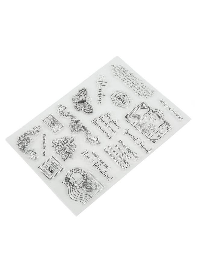 Thoraya - Clear Stamp Kit Unique Shape Decorative Transparent Template Embossing Cutting Die Set for DIY Scrapbook Crafts - Image 1
